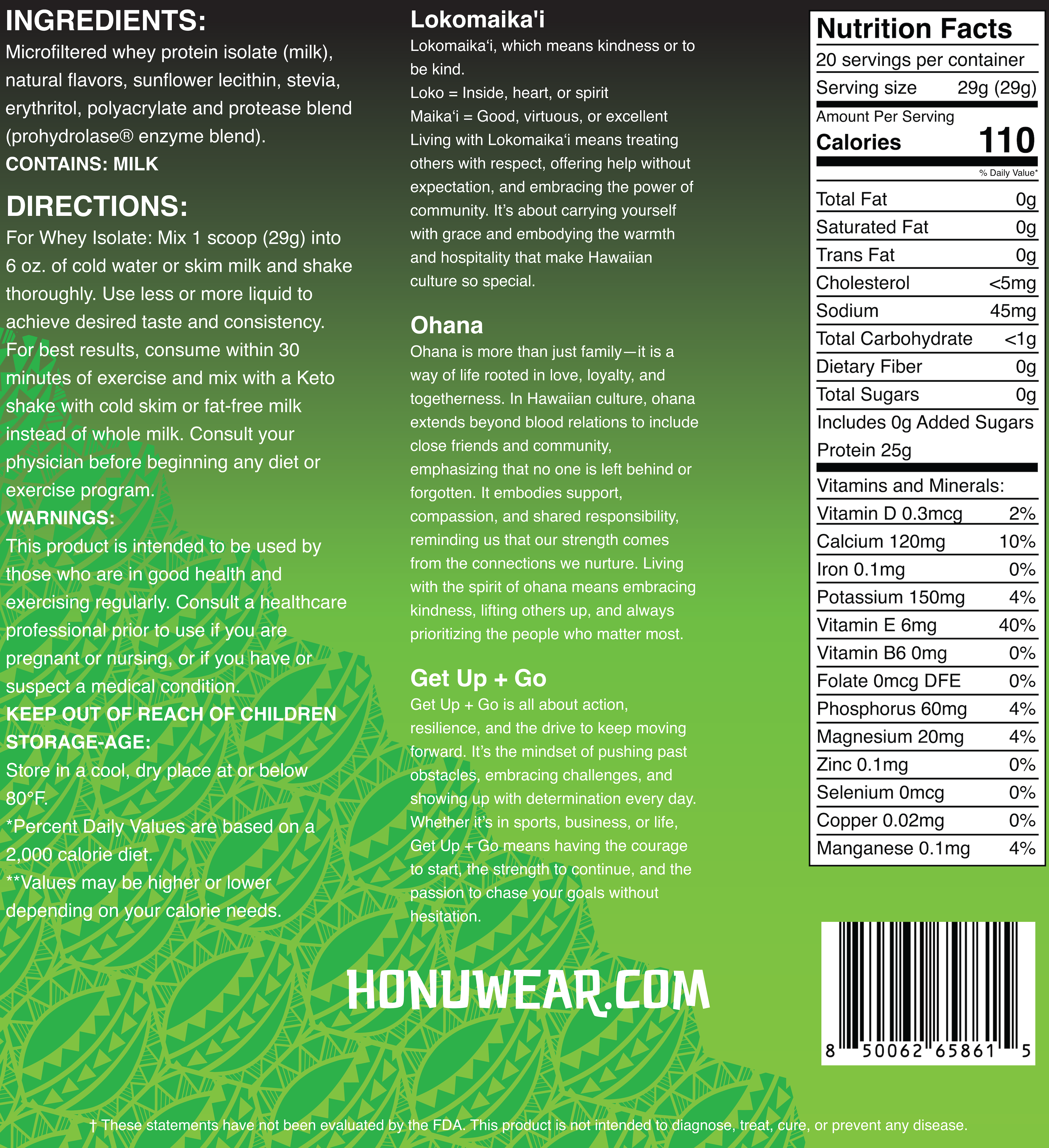 Lava Chocolate Protein Powder - Honu