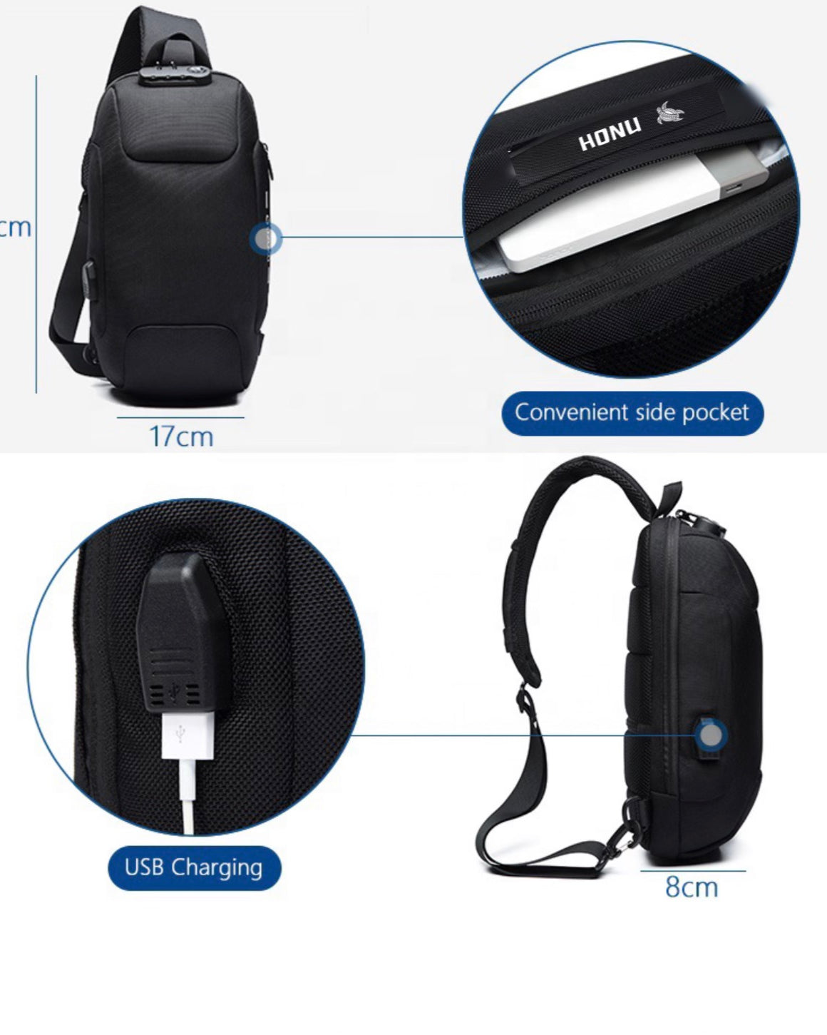 Crossbody Bag | Active Lifestyle Essential for Hands-Free Comfort - Honu