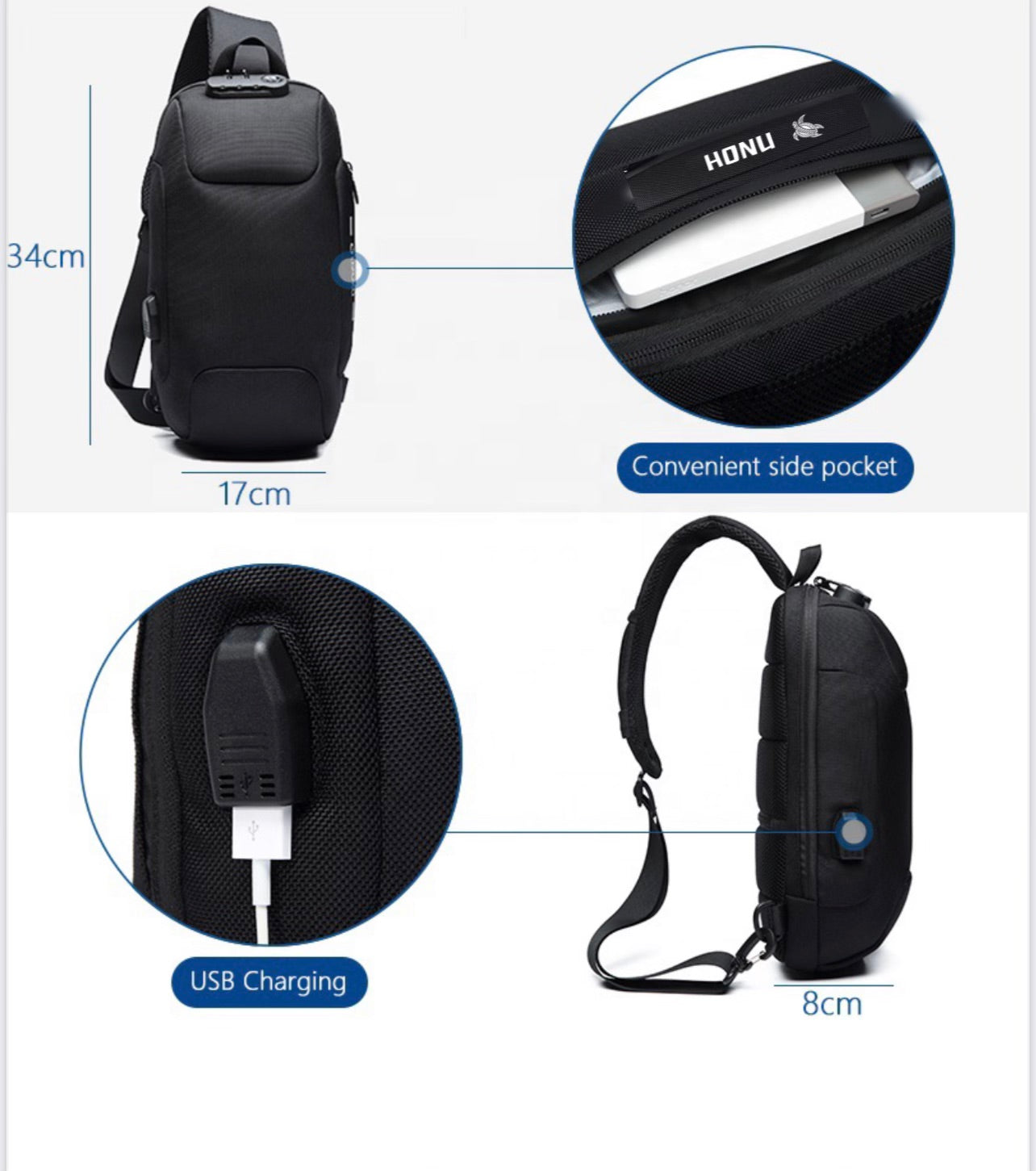 Crossbody Bag | Active Lifestyle Essential for Hands-Free Comfort - Honu