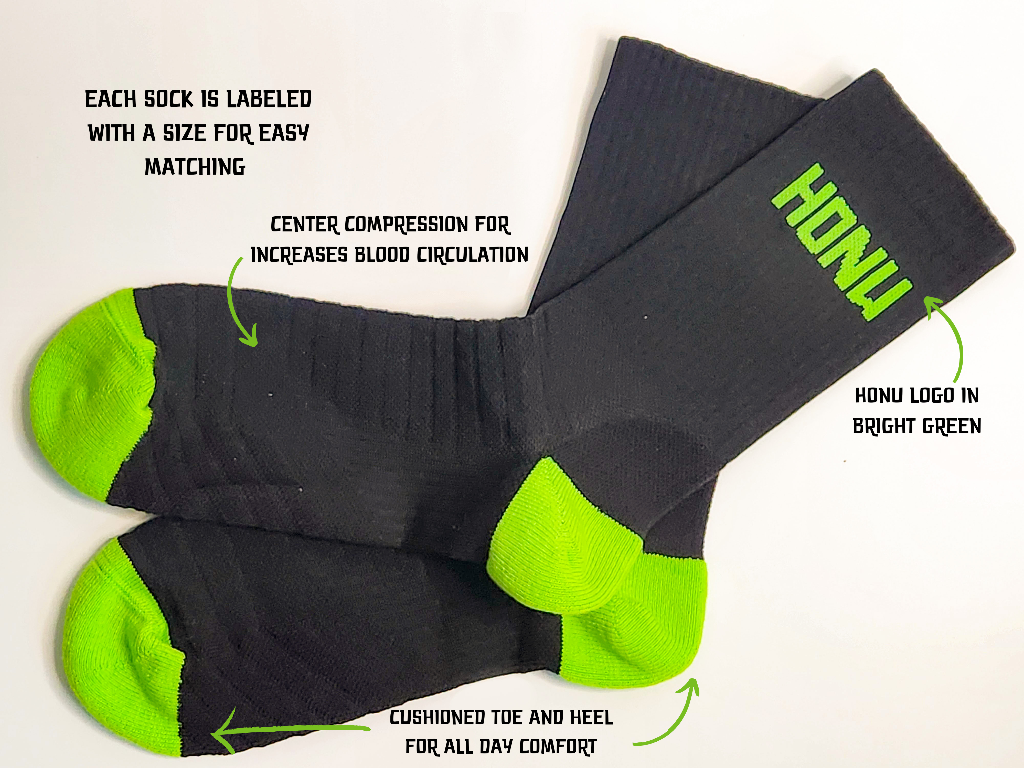Crew Socks | Soft, Breathable, and Supportive - 3 pack - Honu
