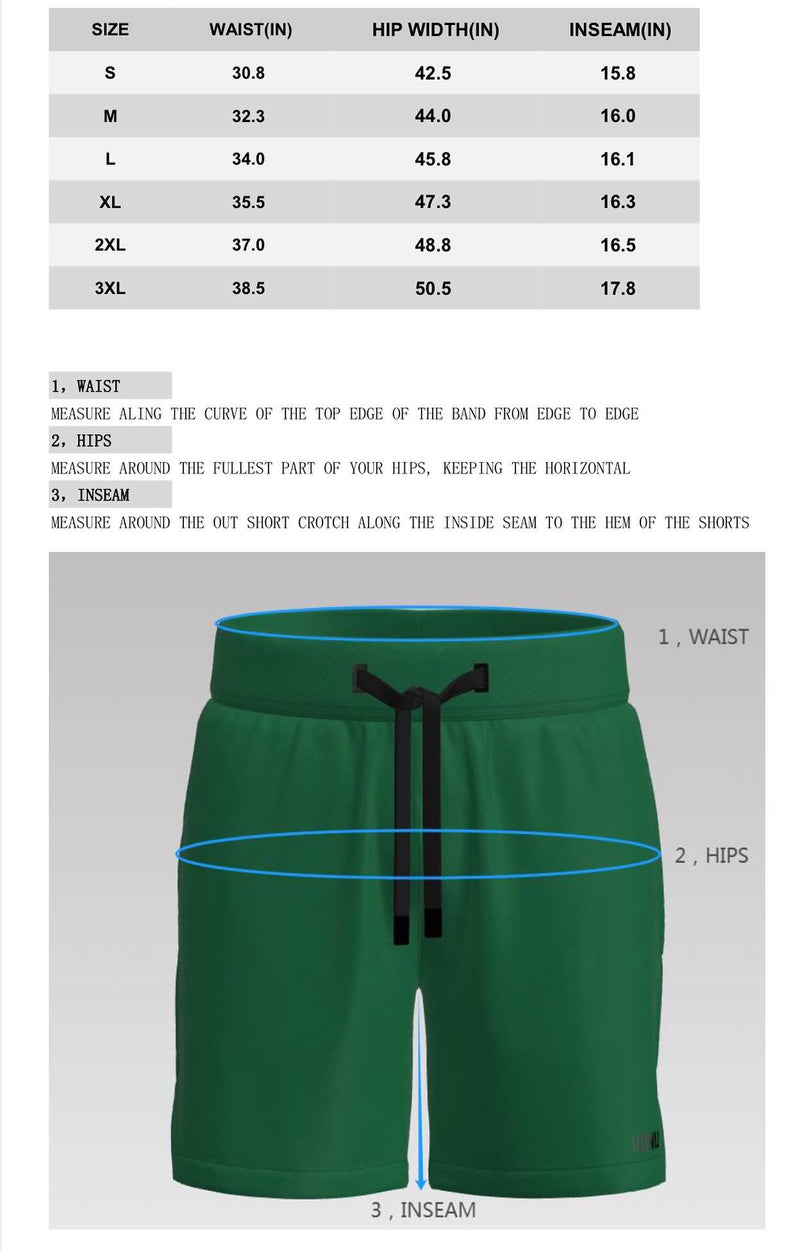 Redesigned All Around Shorts 3 Pack Bundle Black, Green, and light blue