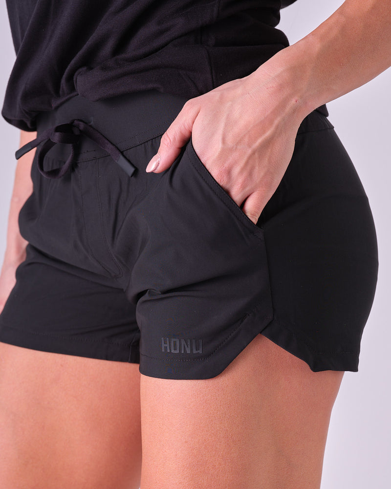 Women's All Around Gym Short with a bike short liner